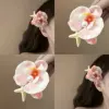 5876 Starfish and Phalaenopsis Hairpin-White Pink
