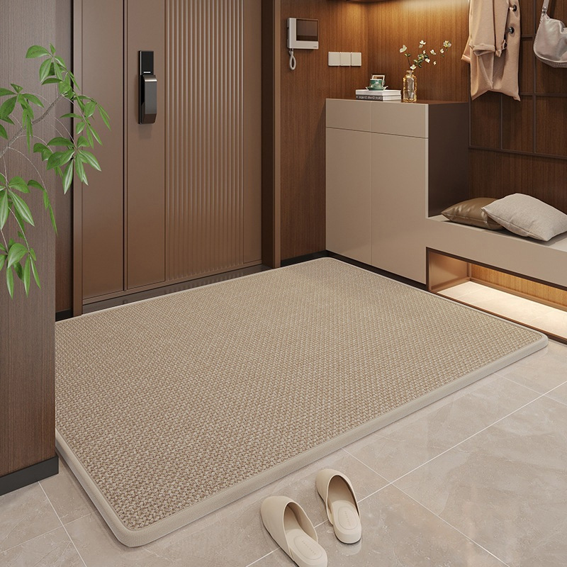 Shrimp Skin Pure Color Linen Non-Slip Floor Mat for Home Bathroom, Absorbent Foot Mat for Restroom, Entryway Door Mat Shrimp Skin Pure Color Linen Non-Slip Floor Mat for Home Bathroom, Absorbent Foot Mat for Restroom, Entryway Door Mat