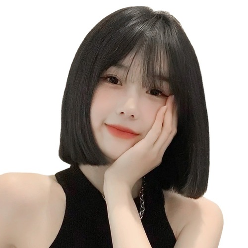 Wig female short hair simulated human hair new age reduction fashion natural bob long hair full headgear