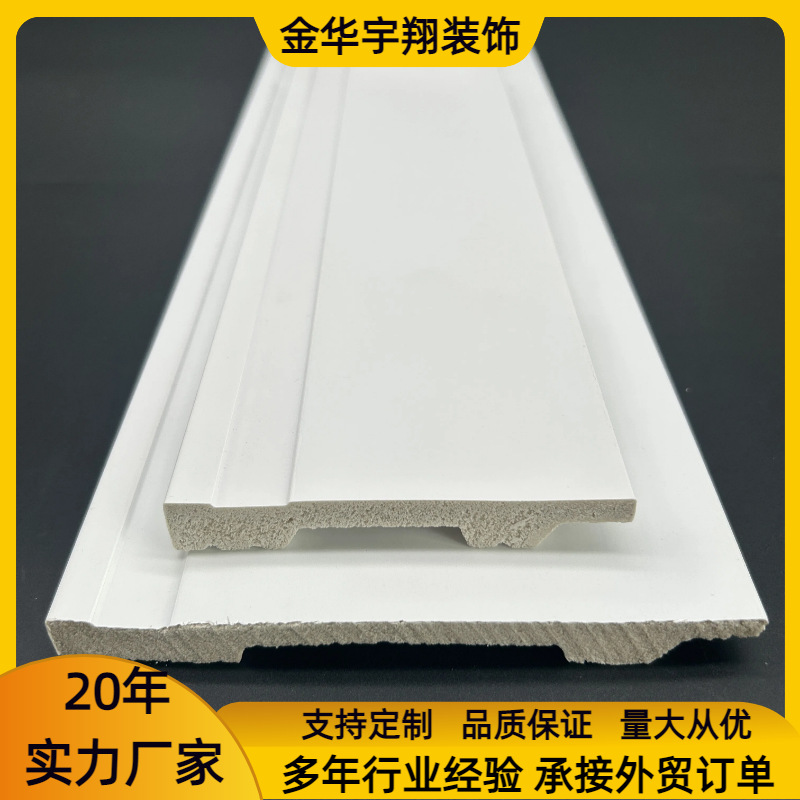 外贸PS发泡踢脚线白色实心背景装饰线条门套线收边线顶角线腰线