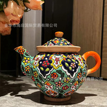 【伊朗陶瓷17cm茶壶 Y079】精美创意欧式复古家居用品装饰品摆件