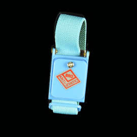 深圳厂家批发 蓝色PU防静电手腕带 电子车间连地线有绳手环