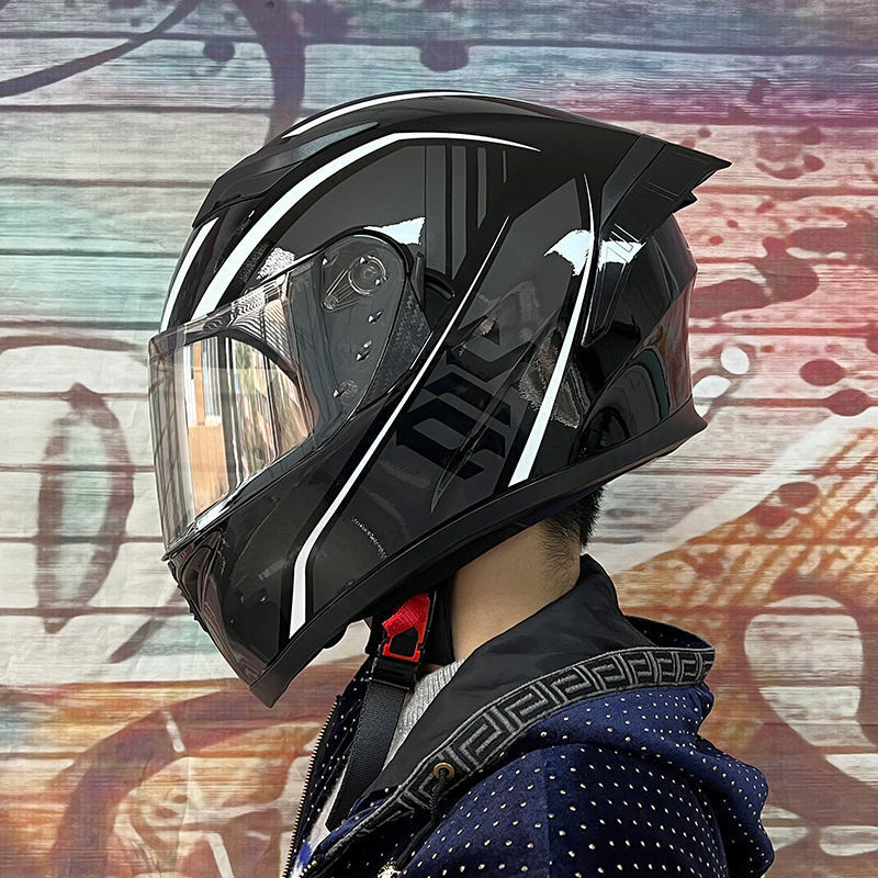 AIS Motorcycle Helmet Full Face Dual Visor Bluetooth 3C