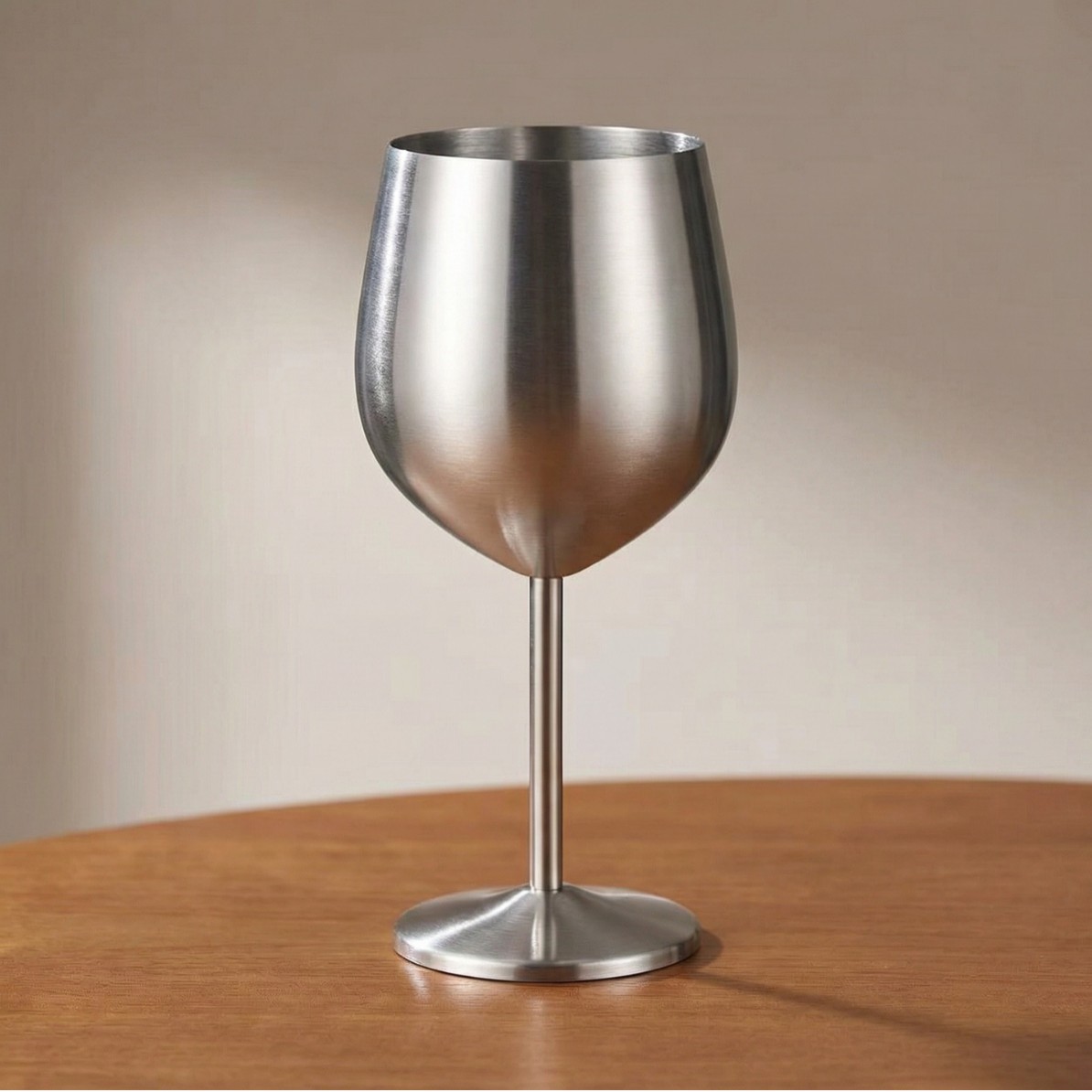 Copa de acero inoxidable de una sola capa de estilo europeo 500ml 18oz copa de champán de metal a prueba de caídas copa de vino tinto galvanizado en stock