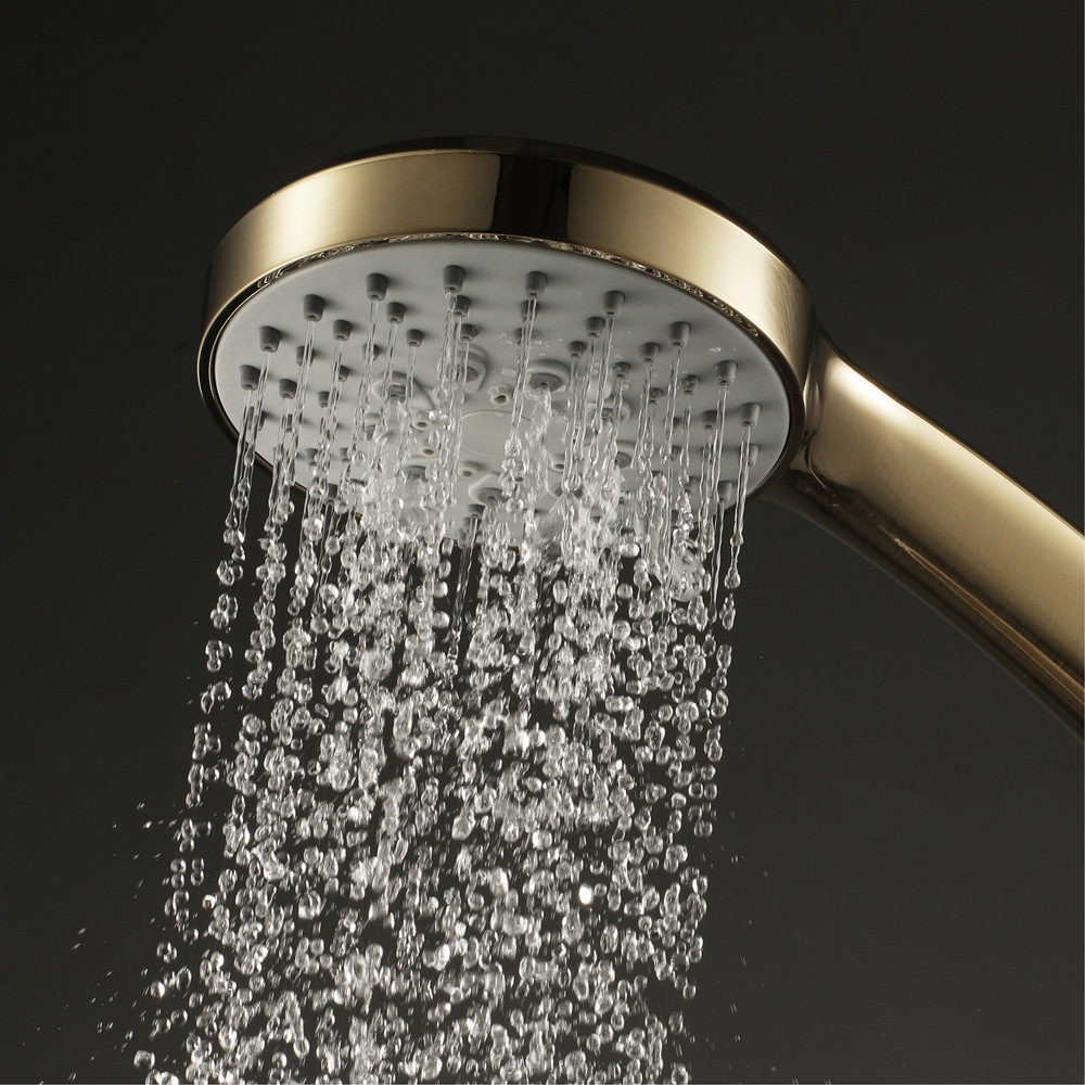 Household handheld showerhead set, brushed gold showerhead, rotatable with water inlet showerhead undefined