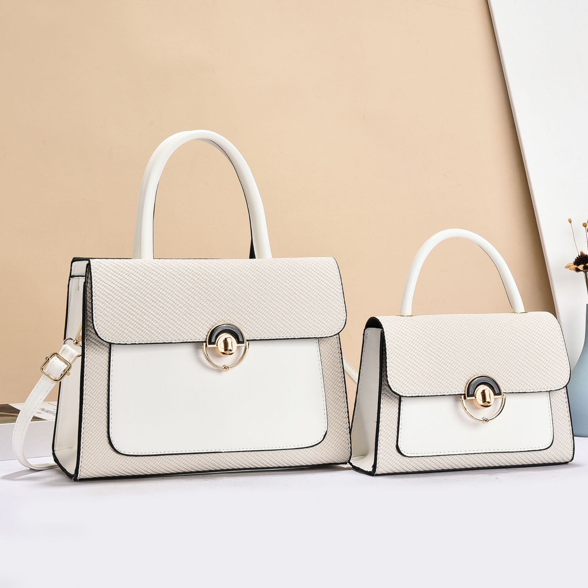 Bolso de dos piezas para niños y madres, temperamento, textura, práctico, bolso de mano, bandolera de mensajero de viaje casual, handbags