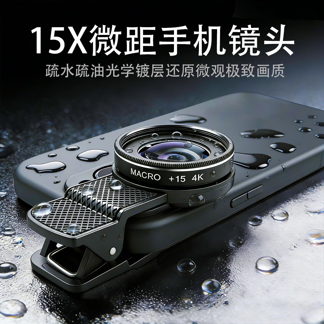 Cross-Lens Mobile Phone Dual Macro Camera 15X Lens Slr Macro +15 Macro 4K 37mm Customizable