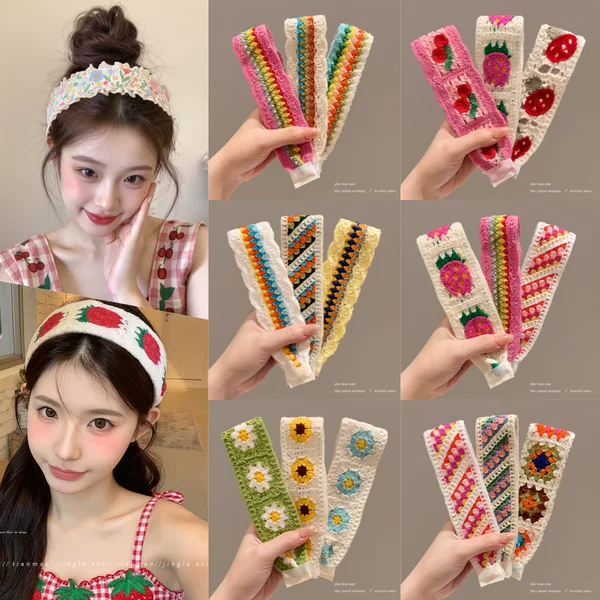 Hair tidying tool, versatile and cute magic hair patch, 2026 new lace knitted headband hair accessory