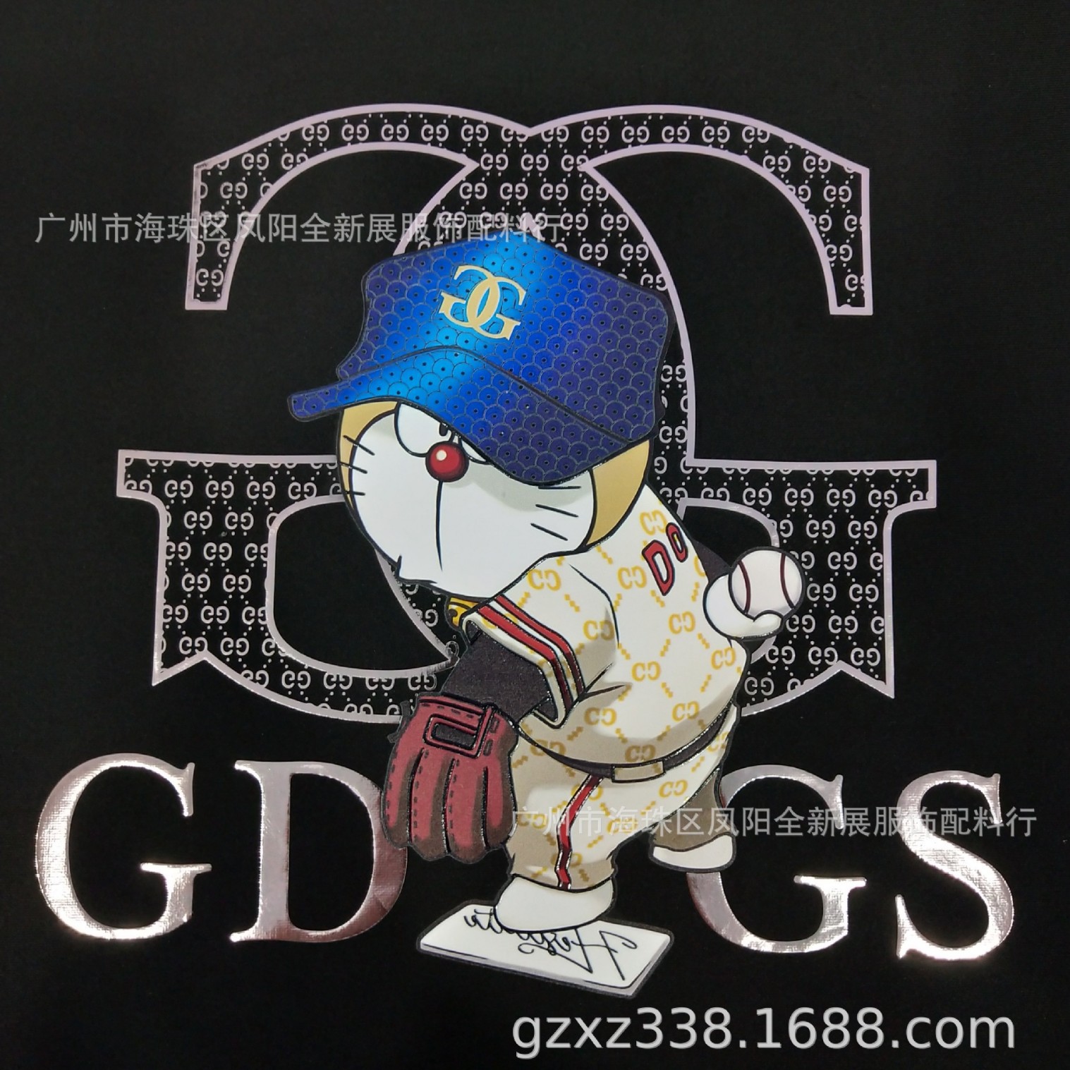 镭射工艺时尚网红直播烫画！专业生产批发烫钻 烫画 烫印产品！