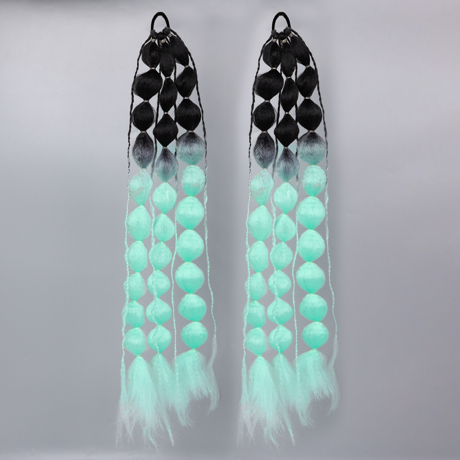 Yimai pelucita giratoria trenzada cola de caballo linterna burbuja teatro nuevo chino trenzada cola de caballo red trenzada