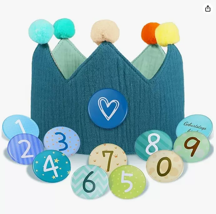 ins毛毡帽(现货)宝宝周岁装扮帽儿童毛毡宠物帽 皇冠派对生日帽