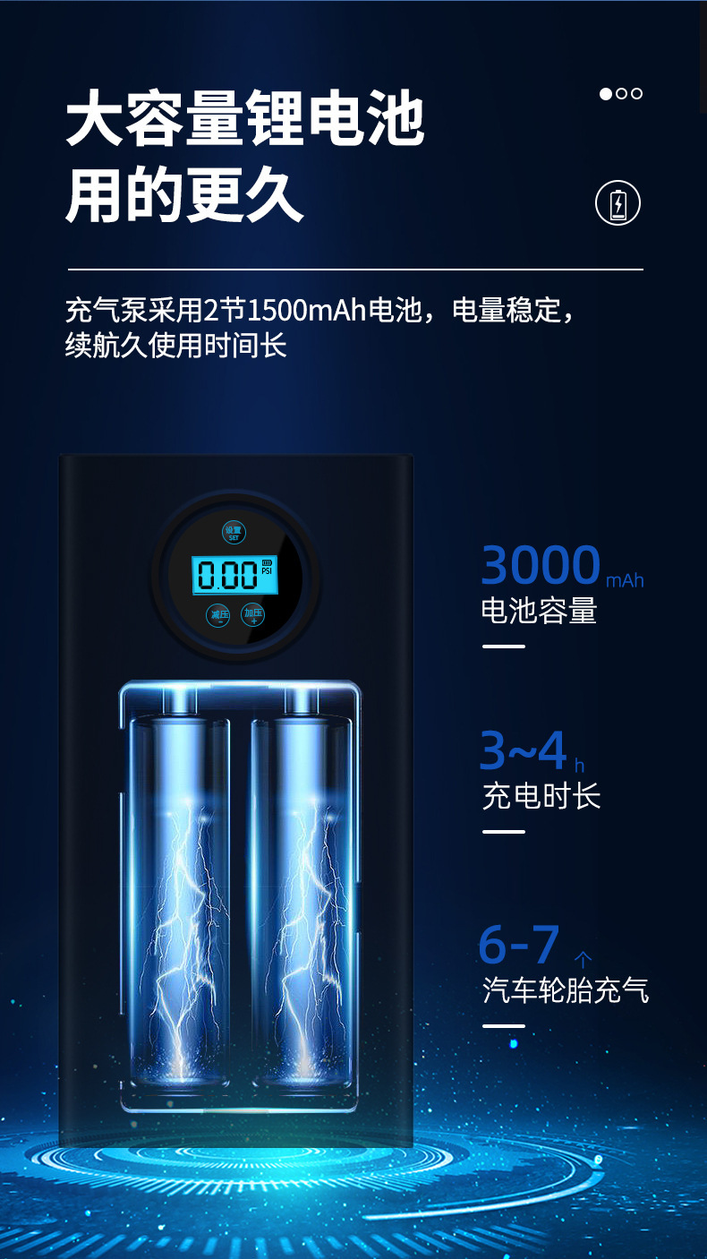 Car Air Pump Small Car Inflatable Pump Portable Digital Display Air Pump Electric Digital Display Air Pump Wireless