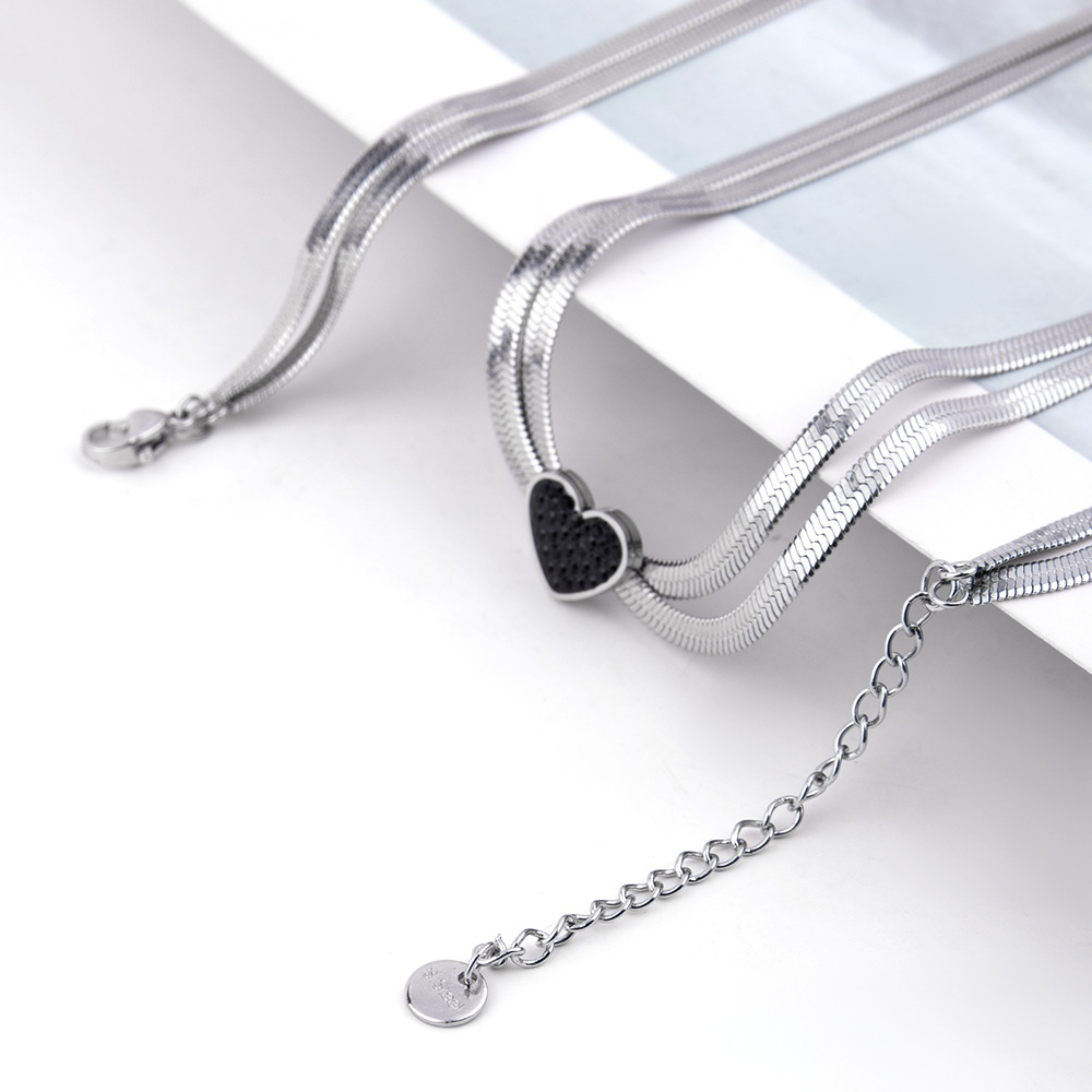 Metal Collarbone Chain Necklace For Women, High-end Snake Bone_voghion.com