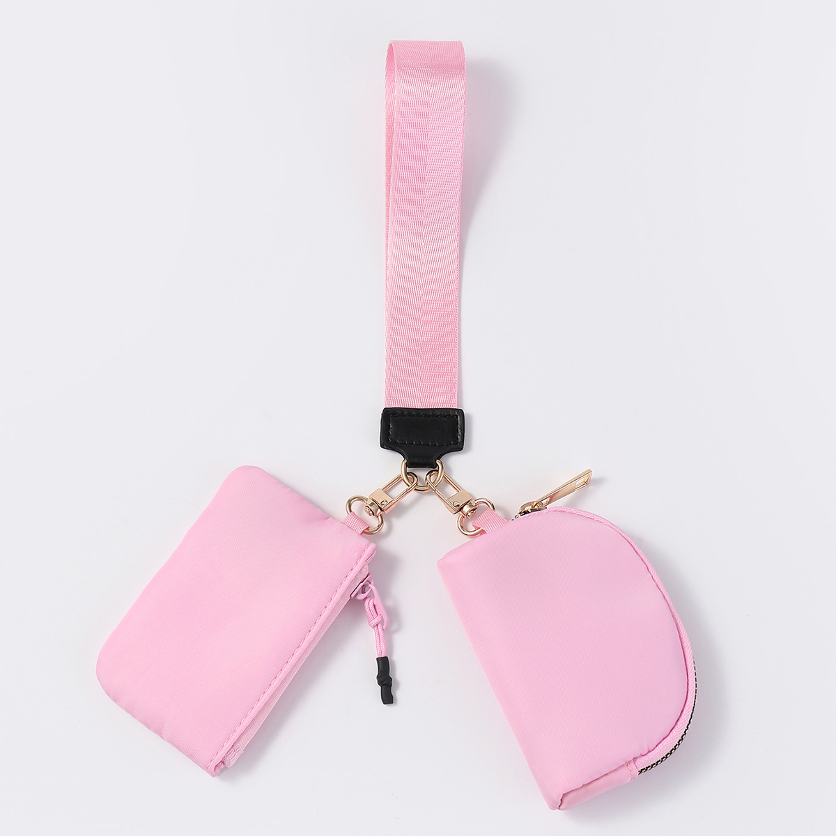 Bolso de muñeca transfronterizo LULU con el mismo estilo Mini bolso de color de moda portátil Estuche para llaves de almacenamiento impermeable de nailon