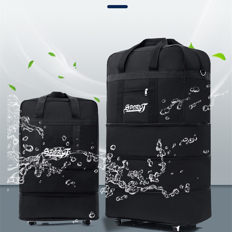 Universal Wheel Foldableing Expansion Luggage Bag 158 Aviation Checked Bag Extra Large Capacity Boarding Study Abroad Moving Travel