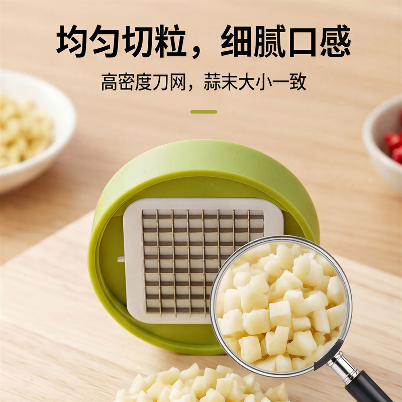 Prensa de Ajo Manual de Presión de Plástico y Acero Inoxidable para Cocina
