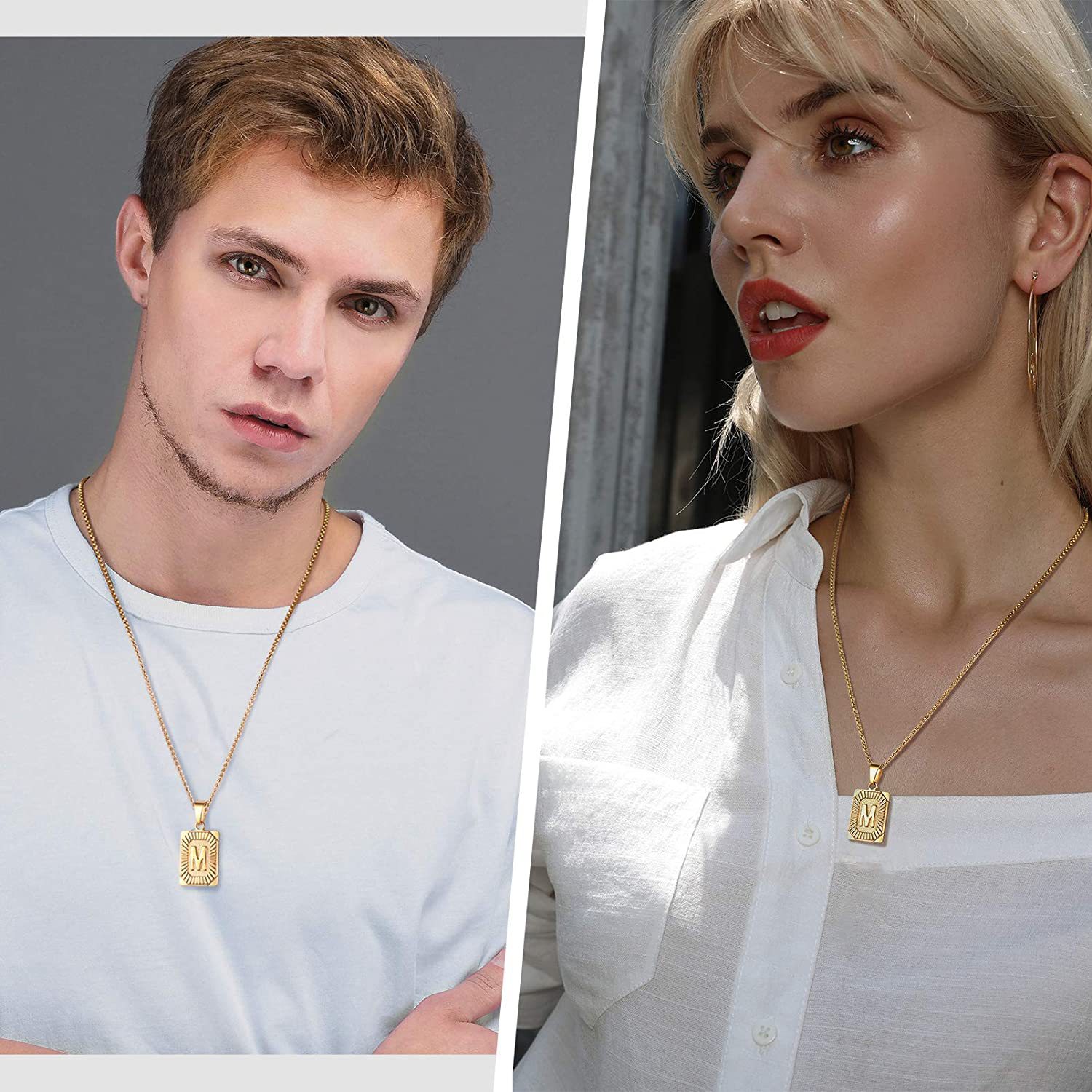 Fashion Letter Stainless Steel Plating Pendant Necklace 1 Piece