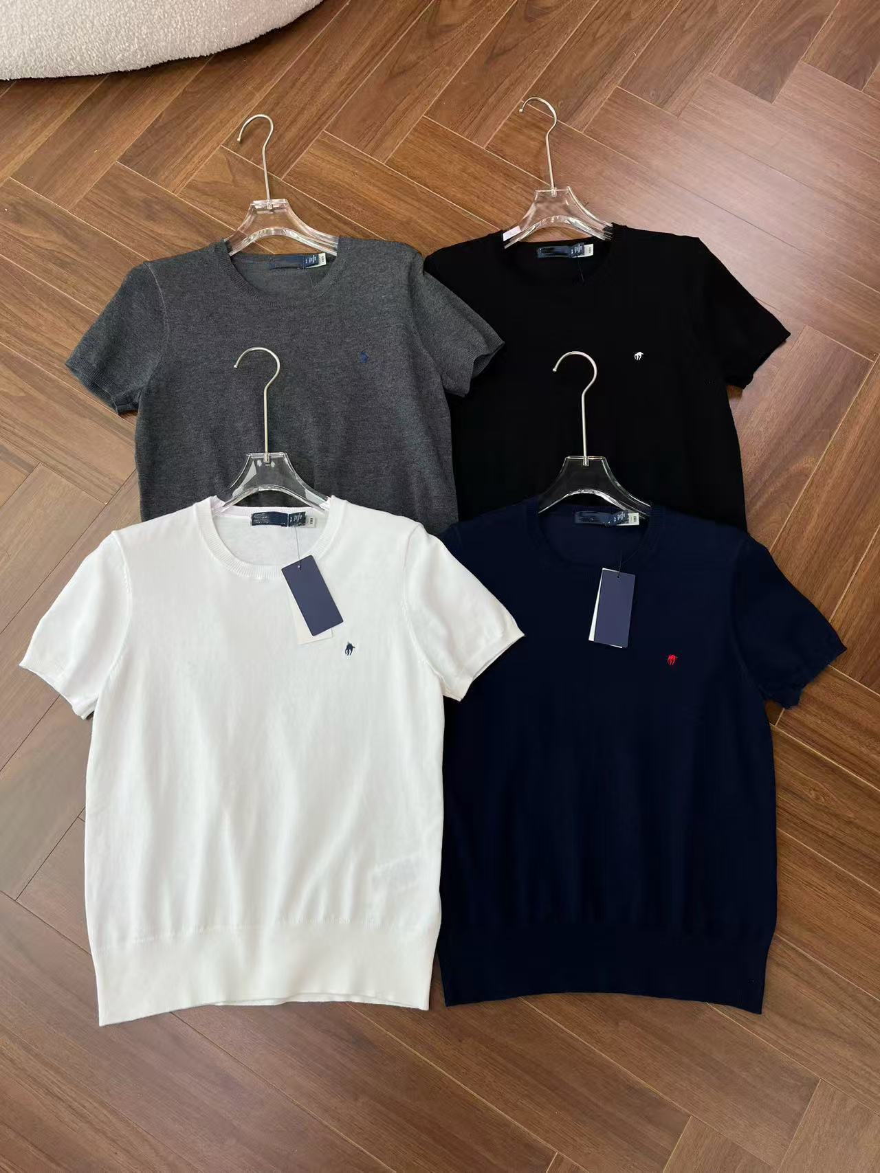 Ralph Lauren qadın yuvarlaq boğazlı pambıq futbolka