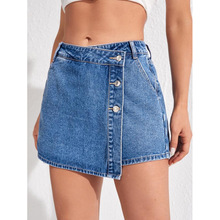 V 41484 Slit plain denim women's skort ���þ���ţ��Ůȹ��