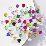 批发仿台亚克力钻爱心桃心平台面平底钻美甲手机贴钻diy饰品配件
