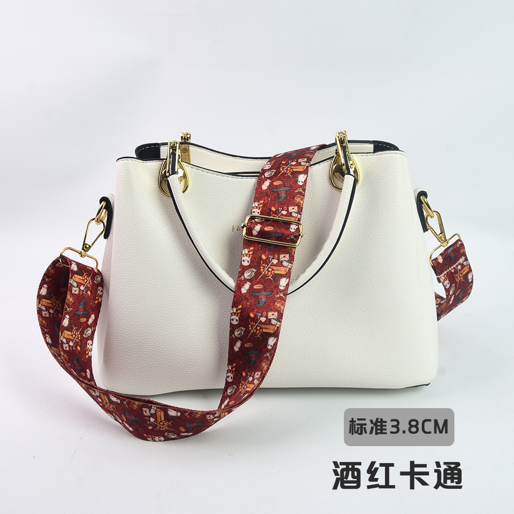 Bolso bandolera con accesorios ultra anchos, bolso de color, correa gruesa, correa de repuesto alargada, correa de hombro de bolso universal ajustable