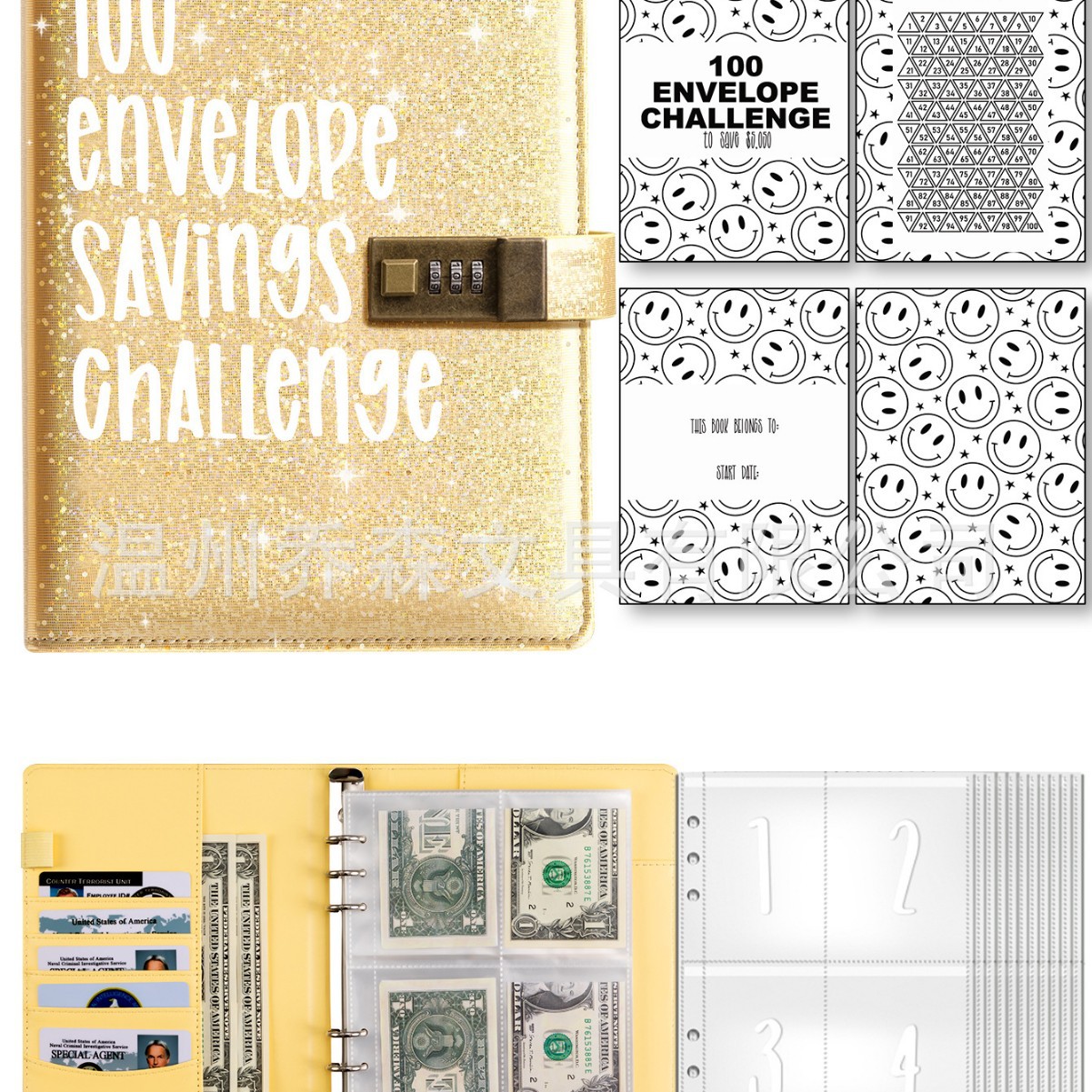 Desafío de ahorro de 100 días de pareja Desafío de ahorro de hojas sueltas