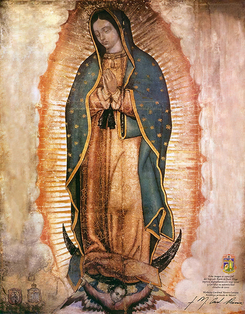 Lady Guadalupe Pintura al óleo lienzo mural póster mural arte dormitorio sala de estar decoración moderna