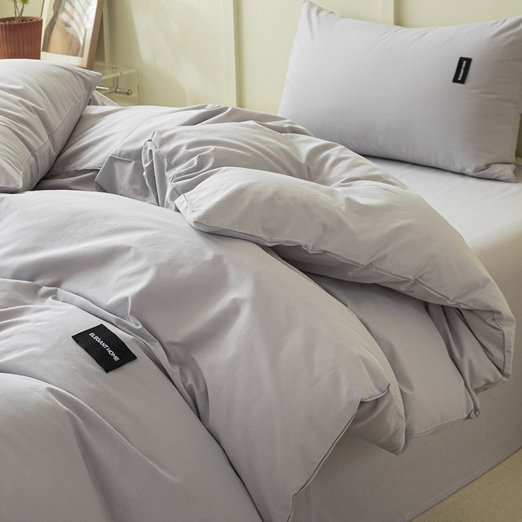 ins algodón puro cuatro piezas simple bordado sábanas de algodón cubierta de colcha de tres piezas para una sola persona 2025 nueva ropa de cama