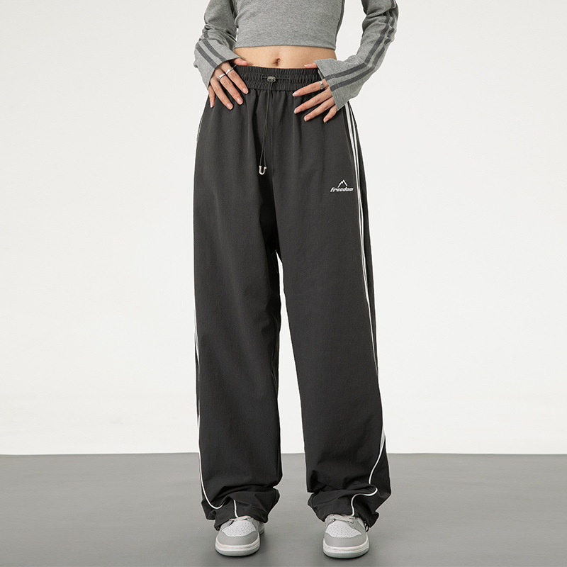 Men's Spring New Style Loose-fitting Versatile Casual Pants Trendy Jogger Sweatpants Plus Size Student Solid Color
