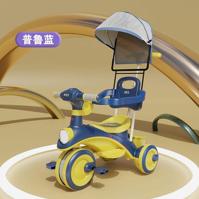 Triciclo para niños, bicicleta 1-2-3 a 6 años, bicicleta de pedales para niños, cochecito para bebés, cochecito para bebés