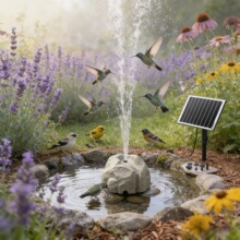�羳Granite Rock Solar Bird Bath Fountain̫������ԡ��Ȫ