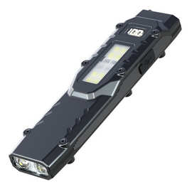 跨境超薄便携三光源LED强光手电筒 带笔夹数显户外EDC战术手电筒