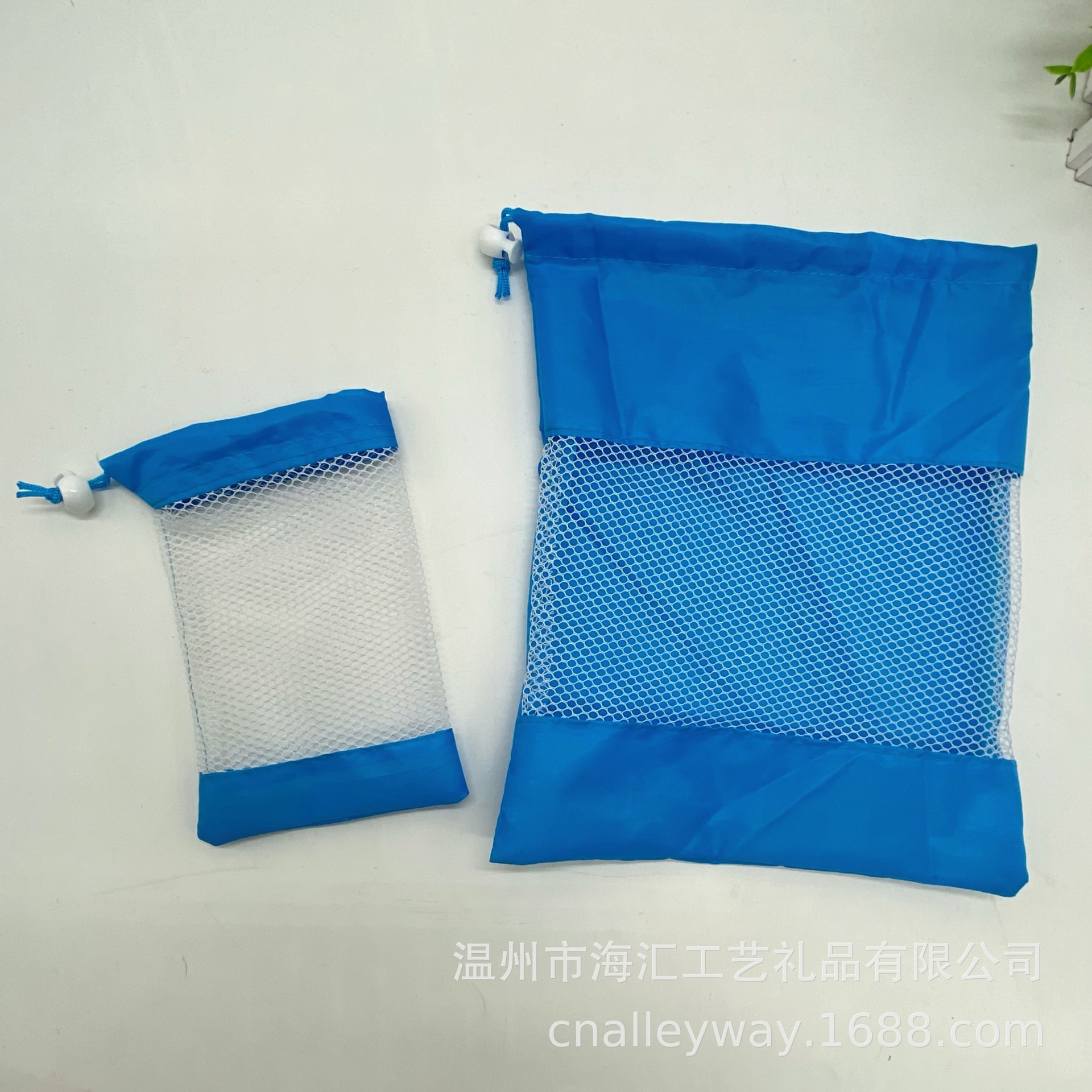 网眼收纳袋 涤纶包装网袋拼接束口袋 抽绳网眼袋收纳网袋可印logo