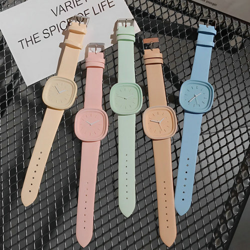 Chic Korean style niche design simple fashion square watch women's ins style versatile temperament casual quartz watch women