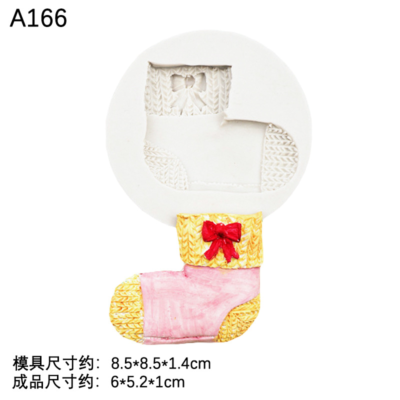 Oso de dibujos animados Navidad felpa modelado silicona molde creativo para hornear fondant cake chocolate Decoración