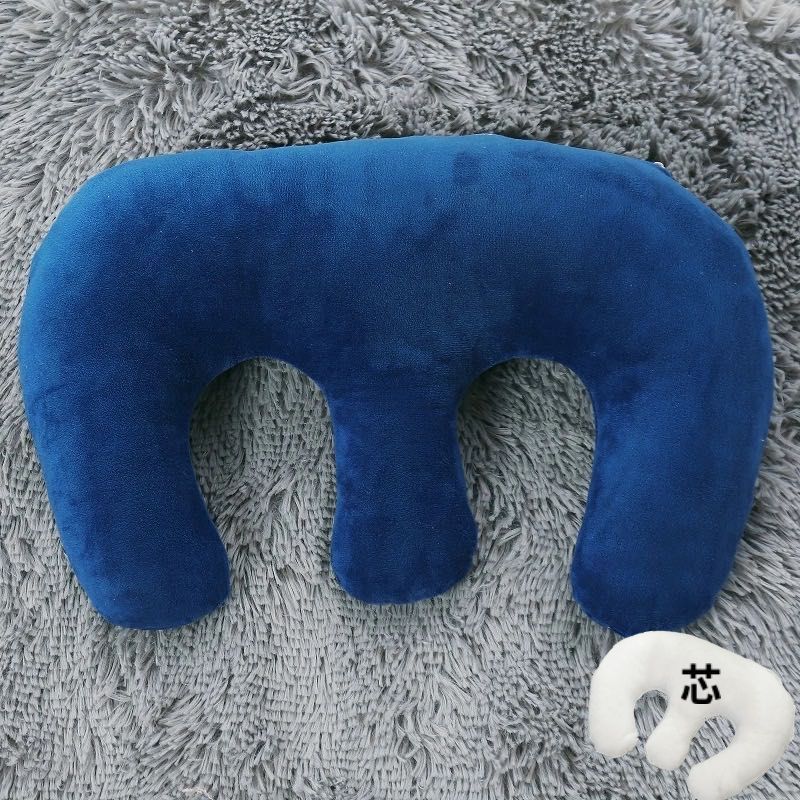 Engrosar una almohada torácica nueva (núcleo de algodón) azul tibetano se puede desmontar y lavar.