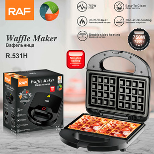 Raf European Cross-Border Household Multi-Functional Double-Sided Breakfast Machine Waffle Machine Heated Cake Machine Sandwich Machine