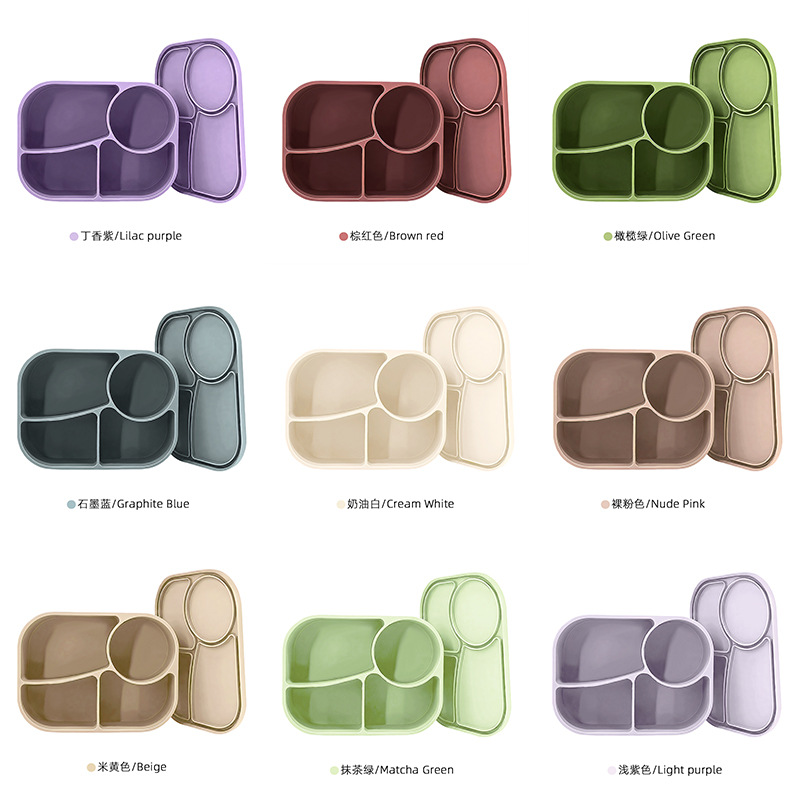 La lonchera de silicona de grado alimenticio transfronterizo se puede calentar en el horno microondas, la lonchera, la caja de almacenamiento hermética y hermética de alimentos, la caja de bento