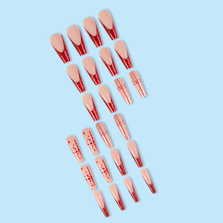 Mignon À La Française Sucré Bloc De Couleur Plastique Ongles Correctifs 1 Jeu display picture 3