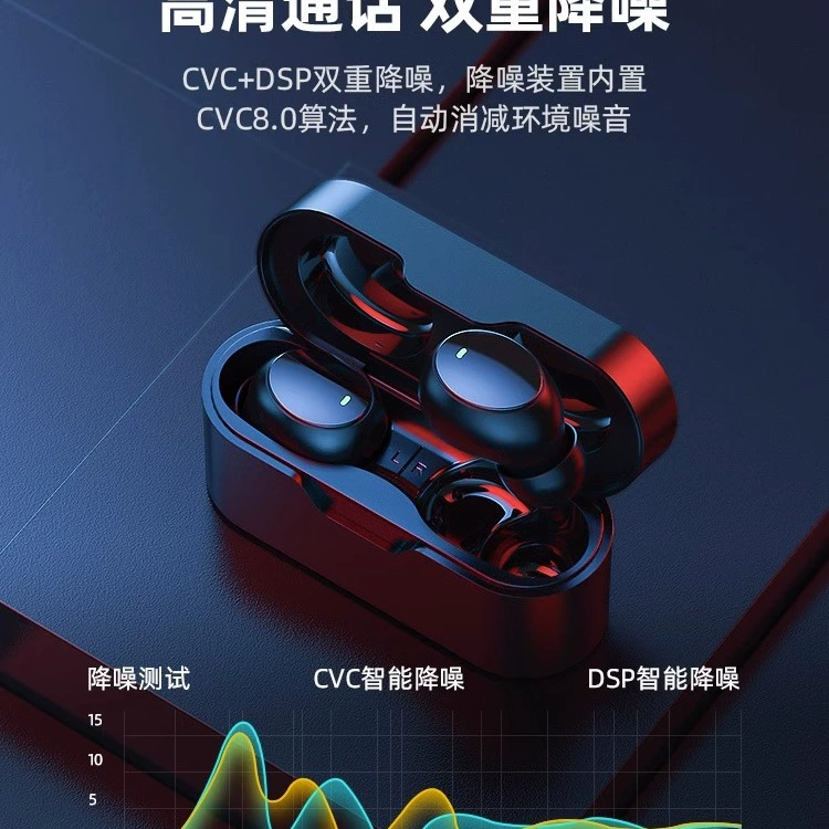 Беспроводная Bluetooth-гарнитура F9 с двойными наушниками, мини с сенсорным управлением, индикация номера, высокое качество звука, портативная универсальная модель