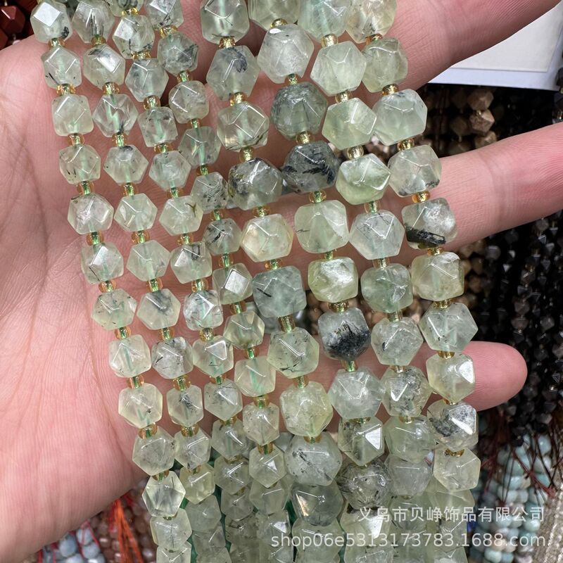 6-8mm切面八角玛瑙虎眼不规则冲角diy饰品配件手链不定形串珠饰品|undefined
