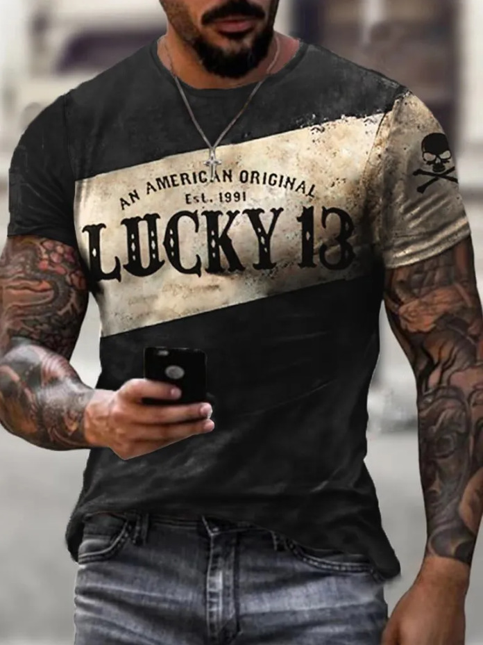Comercio electrónico transfronterizo Amazon 3D Impresión digital hombres Camiseta cuello redondo manga corta casual Top moda tendencia fabricante