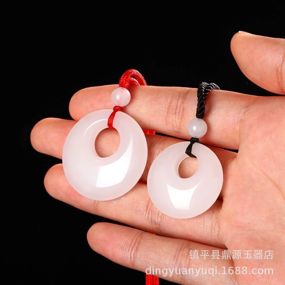 Защитный амулет из белого Jade, пряжка, кварцевый золотой кулон