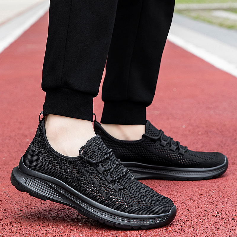 Pico-carpintero zapatos deportivos casuales mujeres verano 2025 zapatos de carreras de mujer de malla de tela de vuelo de tendencia coreana