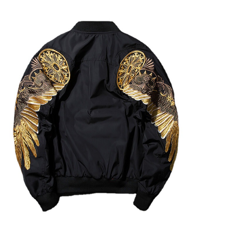 New men's jacket spring Korean style embroidered pilot jacket women's Japanese casual baseball uniform fashion