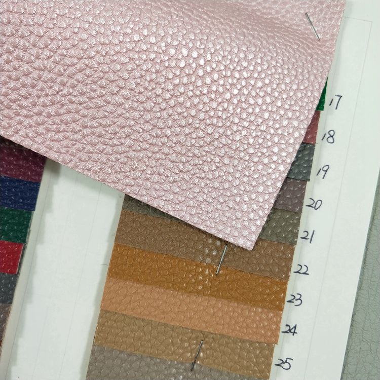 PVC荔枝纹皮革L6637南国荔枝纹皮革面料箱包手袋金属荔枝纹皮革