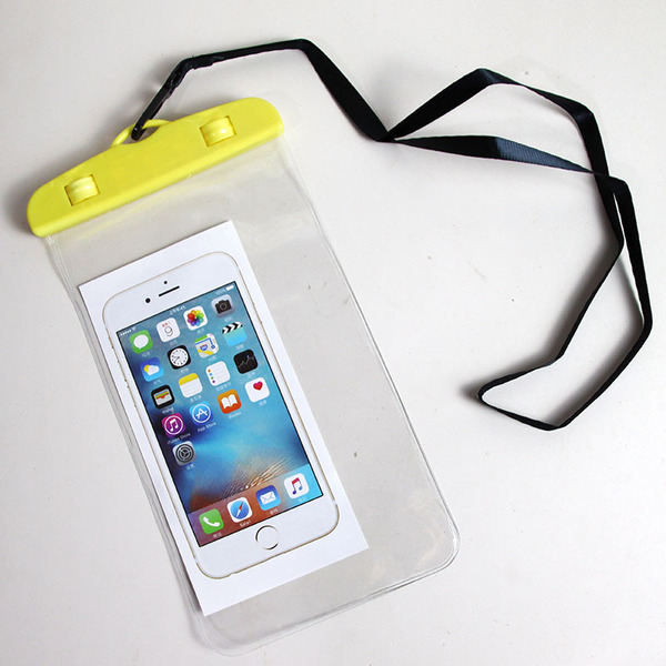 Outdoor wading touch screen swimming hot spring transparent mobile phone waterproof case stereoscopic transparent touch screen mobile phone waterproof bag