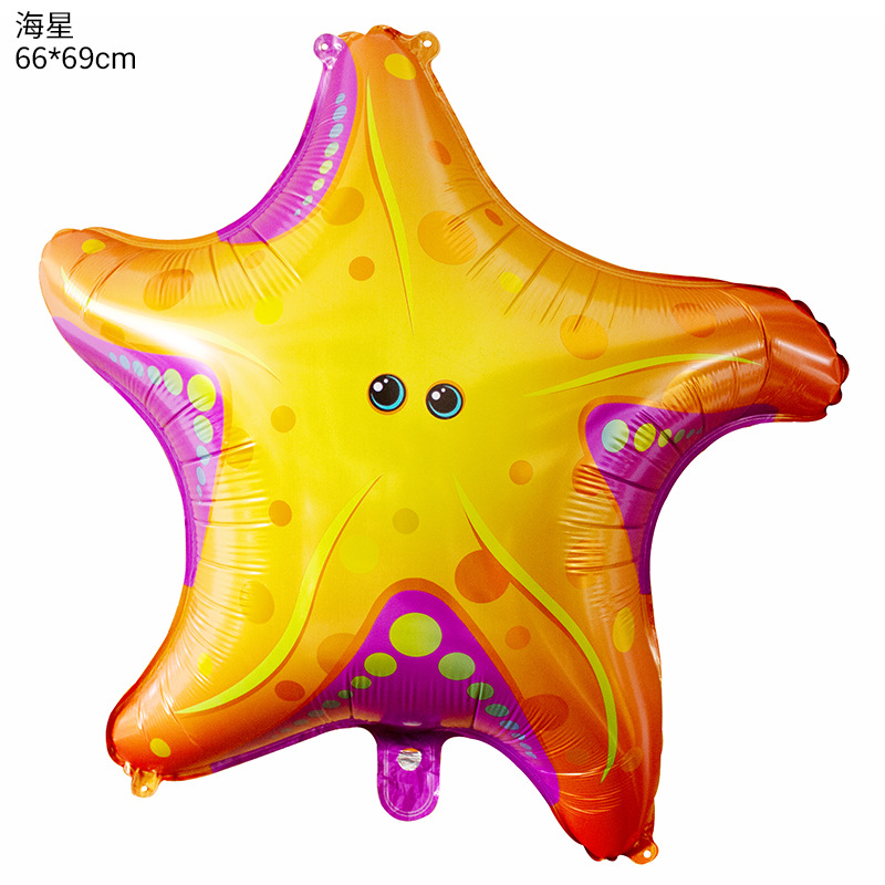 Nuevo globo de animales marinos globo de tiburón decoración de fiesta langosta delfín medusa mundo submarino globo de película de aluminio