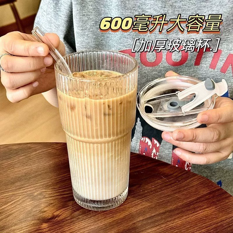 High quality glass cover, coffee capacious tea cup