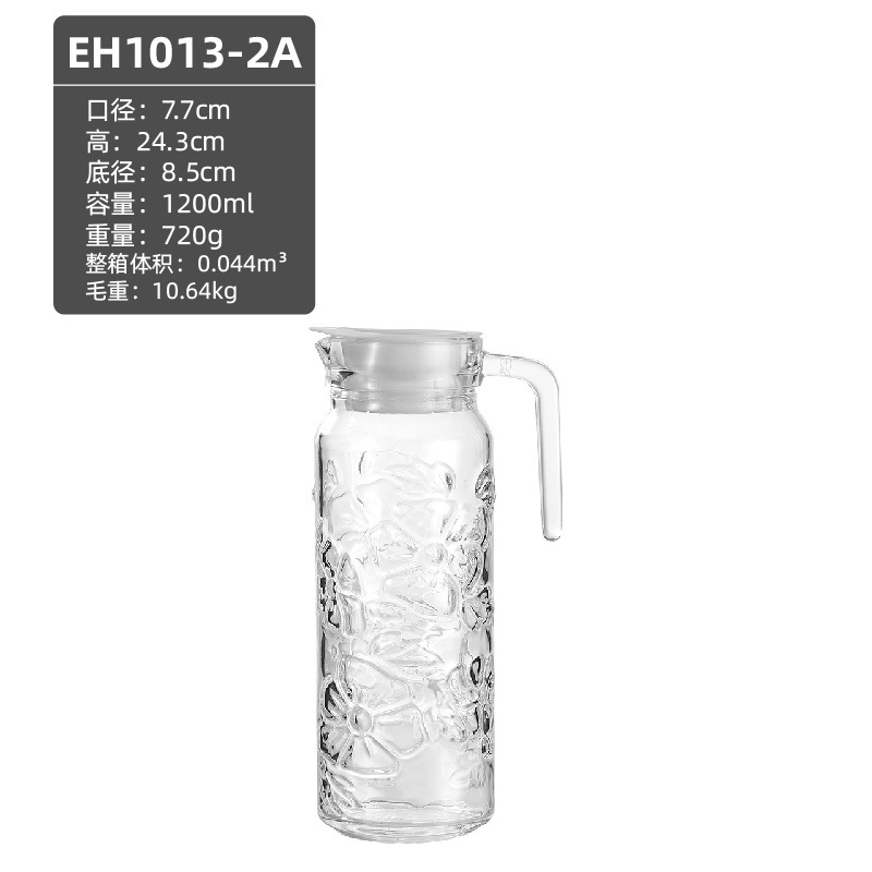 Gran por mayor grosor sin plomo de gran capacidad de vidrio hervidor de agua fría doméstico hervidor de agua fría comercial tetera de té tetera de bebidas tetera de restaurante image 17